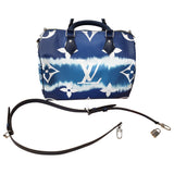 Louis Vuitton speedy bandoulière blue cloth handbag