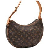 Louis Vuitton croissant  brown cloth handbag