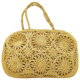 Non Signé / Unsigned brown wicker handbag