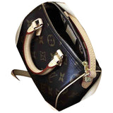 Louis Vuitton nano speedy / mini hl brown cloth handbag