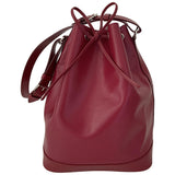 Louis Vuitton noé burgundy leather handbag