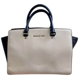 Michael Kors selma white leather handbag
