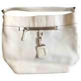 Prada white leather handbag