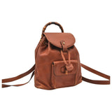 Gucci bamboo brown leather backpacks
