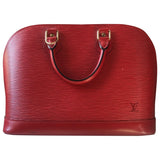 Louis Vuitton alma red leather handbag