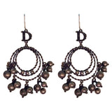 Dior anthracite metal earrings