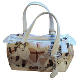 Burberry multicolour patent leather handbag