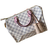 Louis Vuitton speedy bandoulière ecru cloth handbag