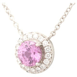 Tiffany & Co tiffany soleste pink platinum necklaces