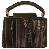 Louis Vuitton capucines black leather handbag