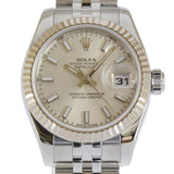 Rolex lady datejust 28mm silver gold and steel watch