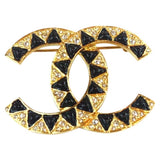 Chanel cc gold metal pins & brooches