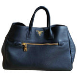 Prada black leather handbag