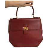 Lancel red leather handbag