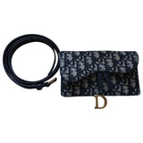 Dior saddle blue cloth clutch bag