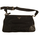 Prada tessuto  black cloth handbag