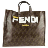 Fendi X Fila fendimania brown cloth handbag