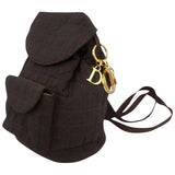 Dior lady dior brown cloth backpacks