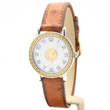 Hermès sellier gold gold and steel watch