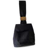 Salvatore Ferragamo black polyester clutch bag