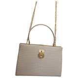 Guess white leather handbag