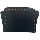 Michael Kors selma black leather handbag