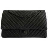 Chanel 2.55 black leather handbag
