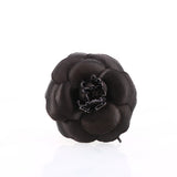 Chanel camélia black cloth pins & brooches