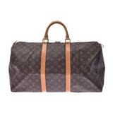 Louis Vuitton keepall brown cloth travel bag