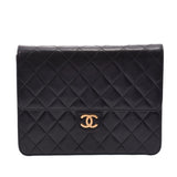 Chanel timeless/classique black leather handbag