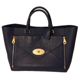 Mulberry willow blue leather handbag