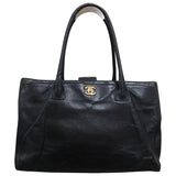 Chanel executive black leather handbag