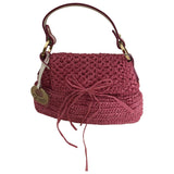 Fendi chef  pink wicker handbag