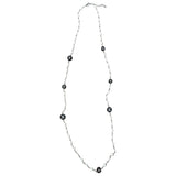 Chanel cc white pearls long necklaces