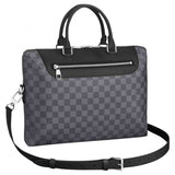 Louis Vuitton porte documents jour anthracite cloth bag