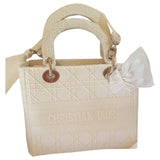 Dior lady dior ecru cloth handbag