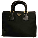 Prada black cloth handbag