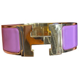 Hermès clic h pink gold plated bracelets
