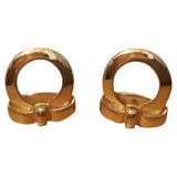 Salvatore Ferragamo gold metal earrings
