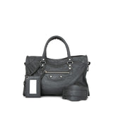 Balenciaga city grey leather handbag