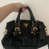 Prada black cloth handbag