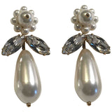 Simone Rocha beige gold plated earrings