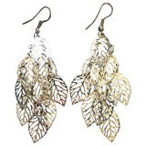 Non Signé / Unsigned gold metal earrings