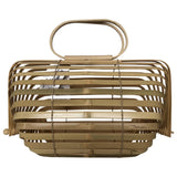 Cult Gaia lilleth beige wicker handbag
