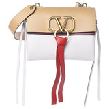 Valentino Garavani vring white leather handbag