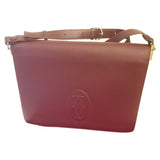 Cartier burgundy leather handbag