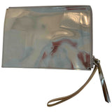 Mm6 silver patent leather handbag