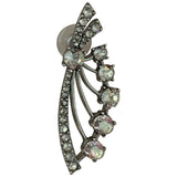 Oscar De La Renta silver crystal earrings