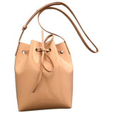 Mansur Gavriel bucket pink patent leather handbag