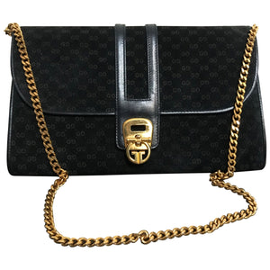 Gucci black suede handbag